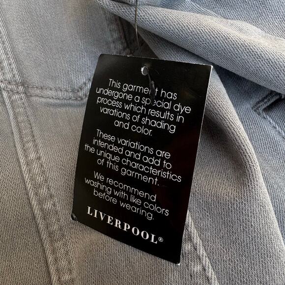 Liverpool Classic Jean Jacket Sz XL NWT Sharkshin Gray Western Stretch Casual - Picture 8 of 14